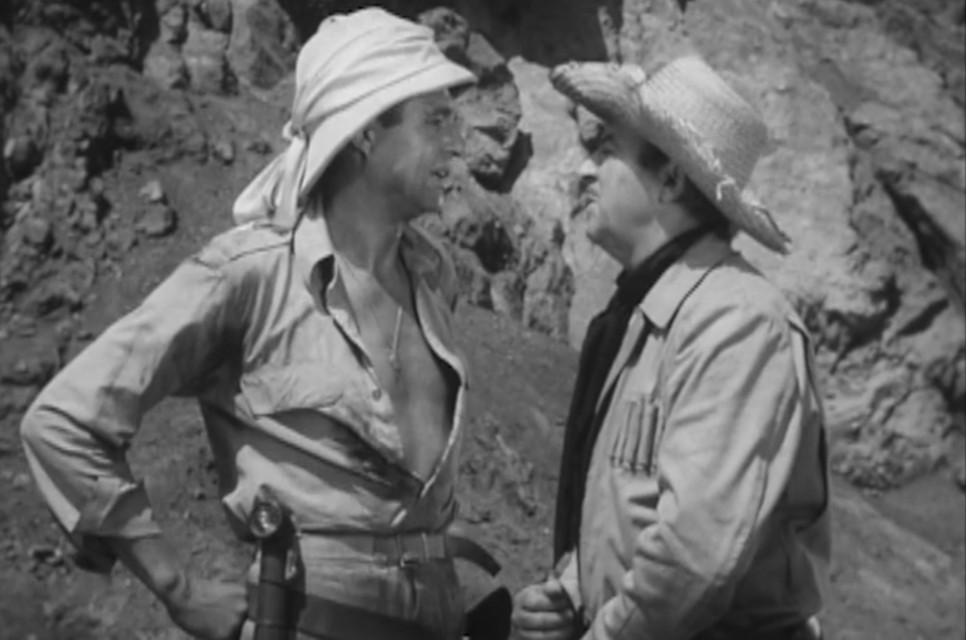 A scene from the movie Monster from Green Hell