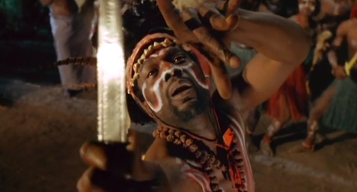 A native in the movie The Oblong Box