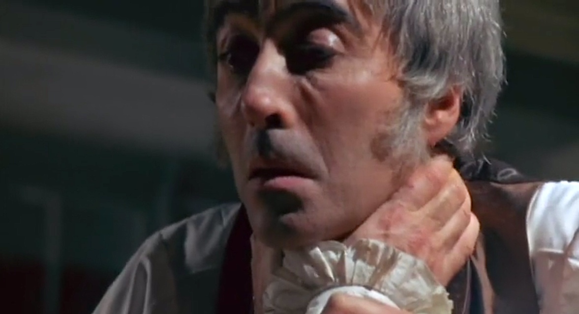 Christopher Lee in the movie The Oblong Box
