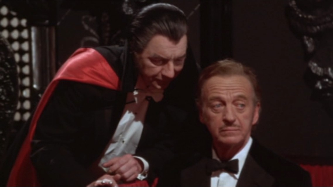 A scene from the movie Old Dracula (Vampira)