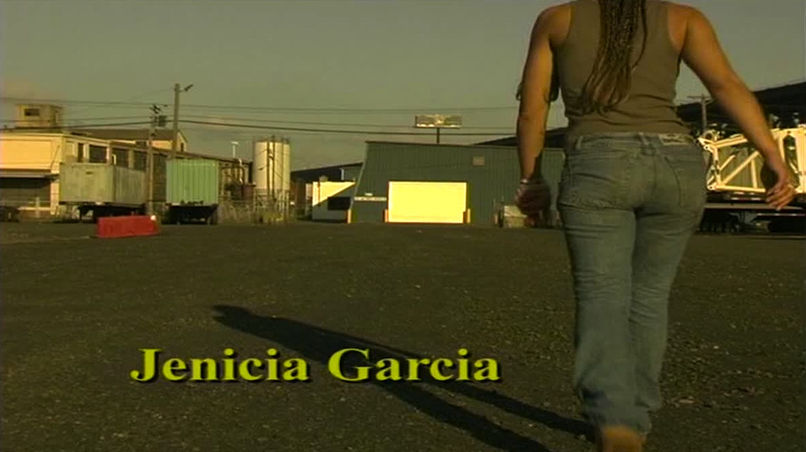 Jenicia Garcia's booty in the black horror movie Zombiez