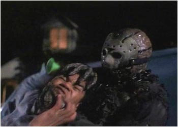 Jason Vorhees dispatches another black victim in Friday the 13th Part 7 VII