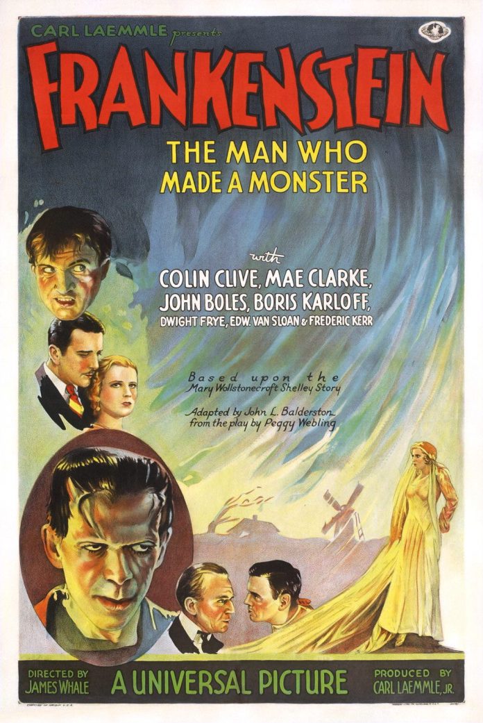 Frankenstein horror movie poster