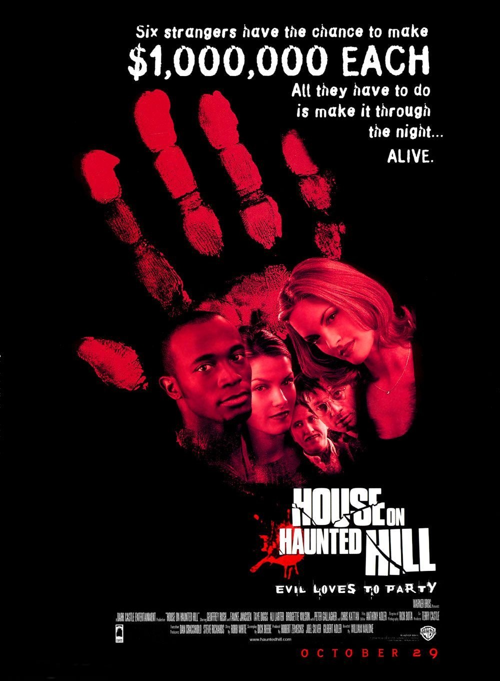 House on Haunted Hill 1999 horror movie poster