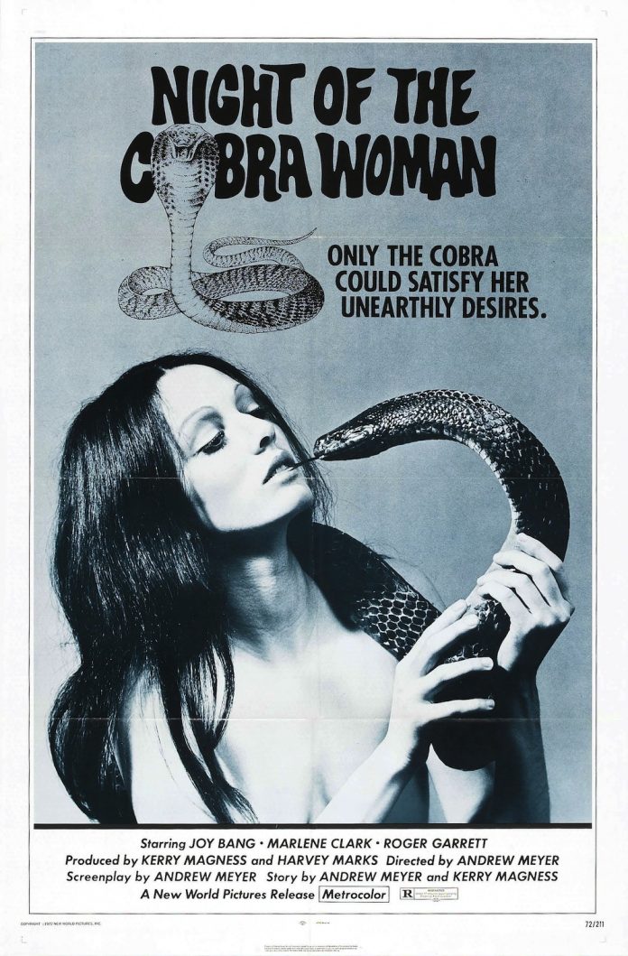Night of the Cobra Woman horror movie poster