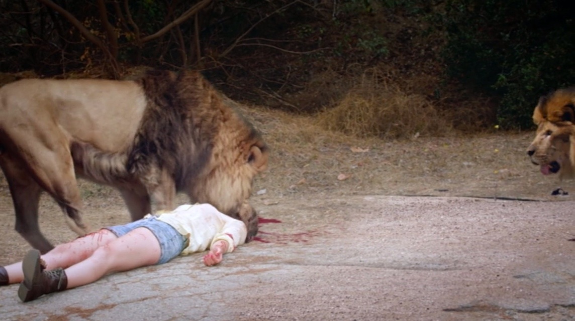 A scene from the horror movie Zoombies