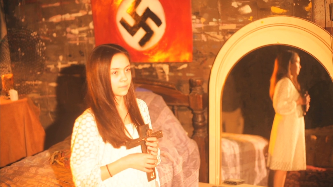 A scene from the horror movie Honky Holocaust