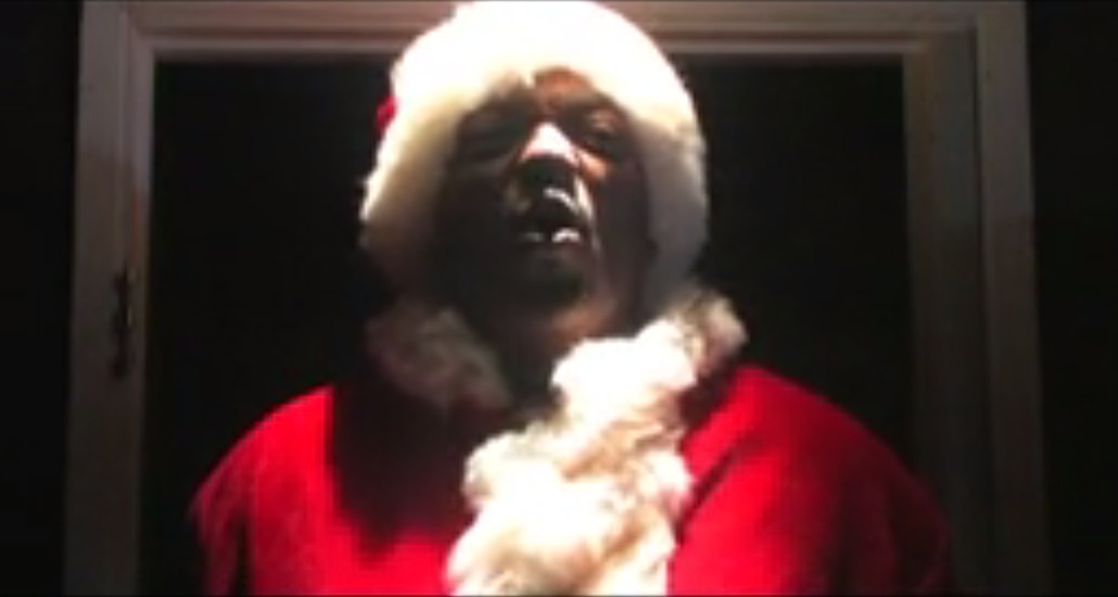 A scene from the movie Black Santa's Revenge, starring Ken Foree.
