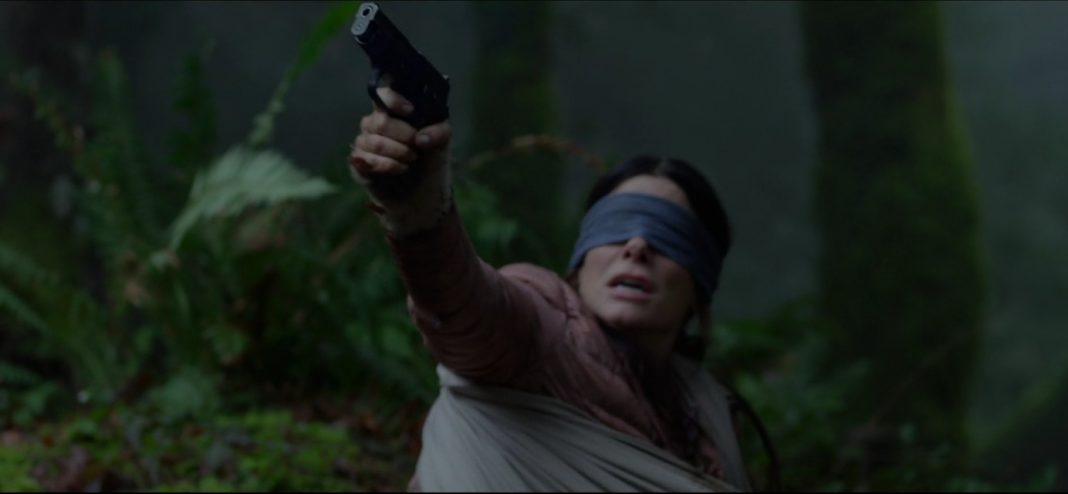 A scene from the movie Bird Box