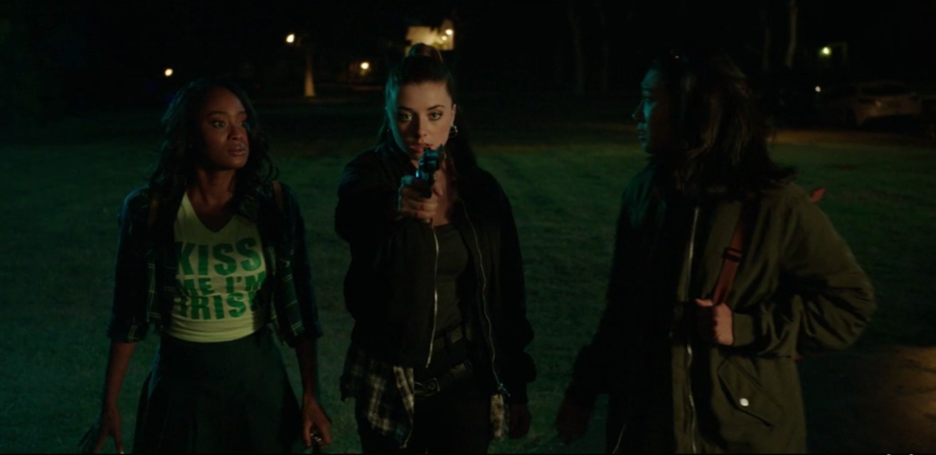 A scene from the horror movie Into the Dark: Crawlers
