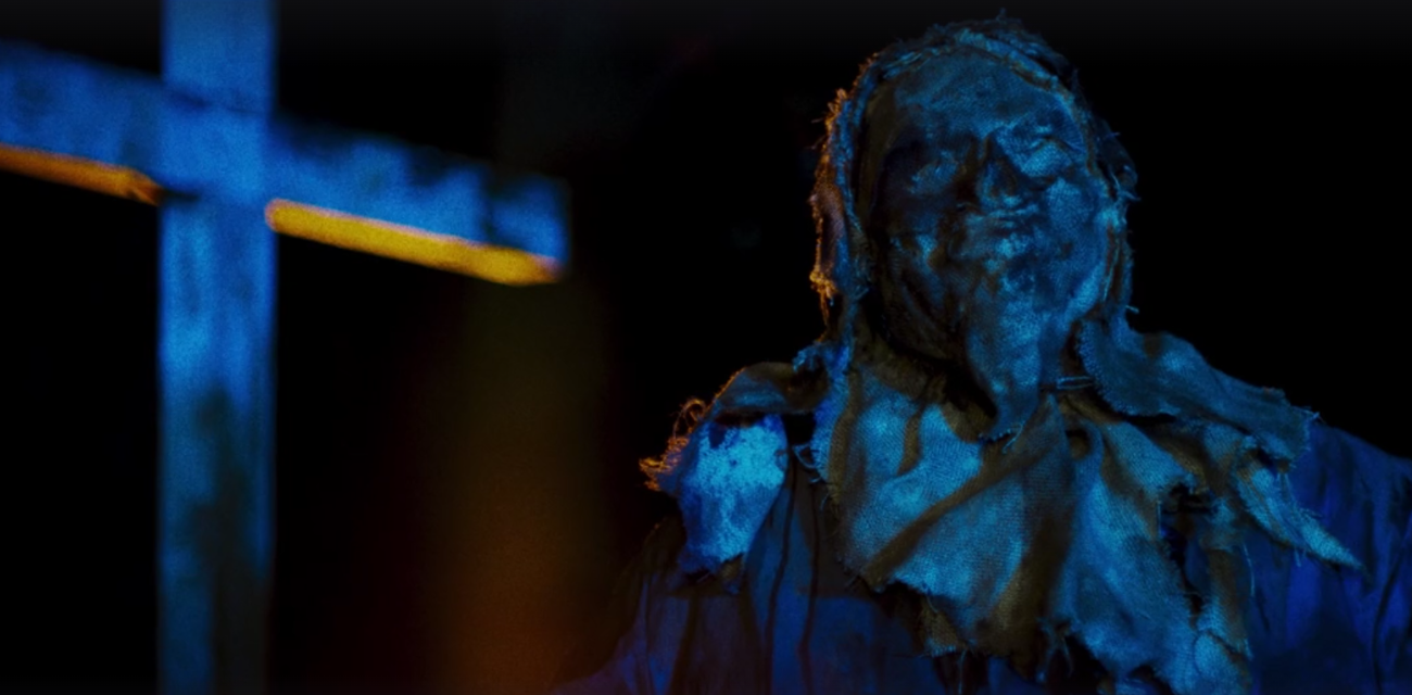 A scene from the horror movie Blackstock Boneyard