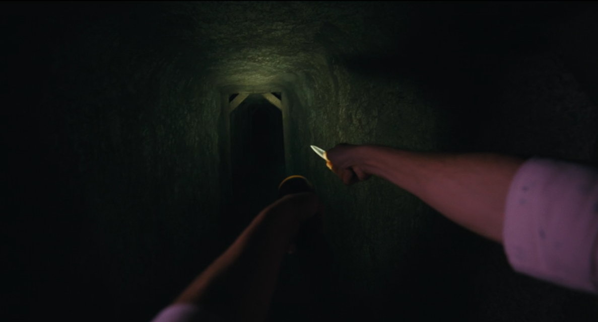 A scene from the horror movie Barbarian