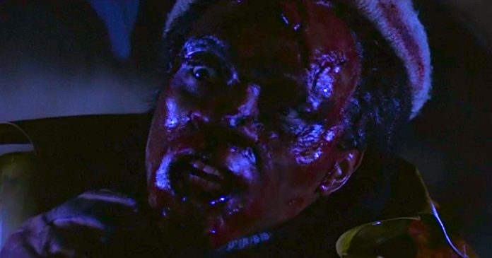 Tom Wright as the hitchhiker in Creepshow 2