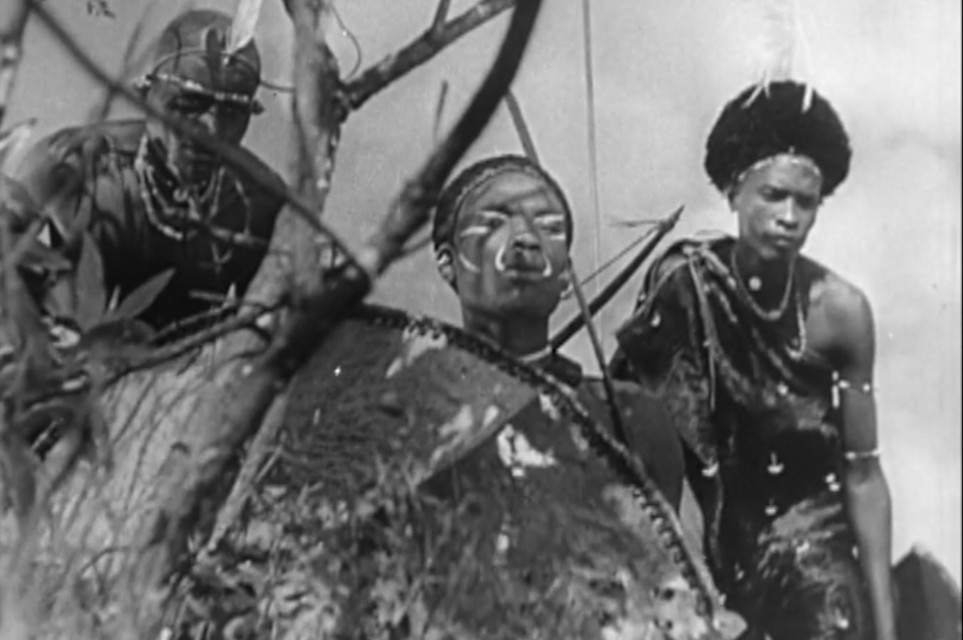 A scene from the movie Monster from Green Hell