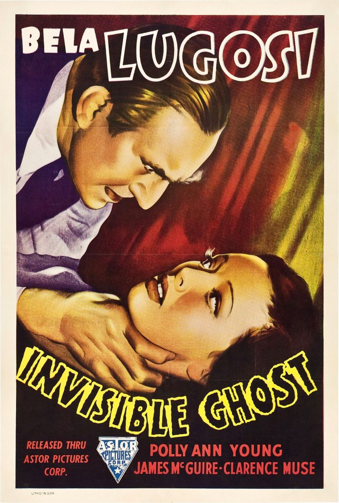 Bela Lugosi in Invisible Ghost horror movie poster
