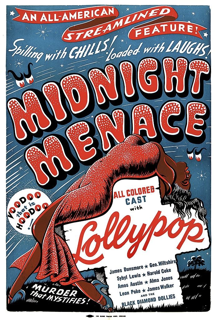 Midnight Menace horror movie poster