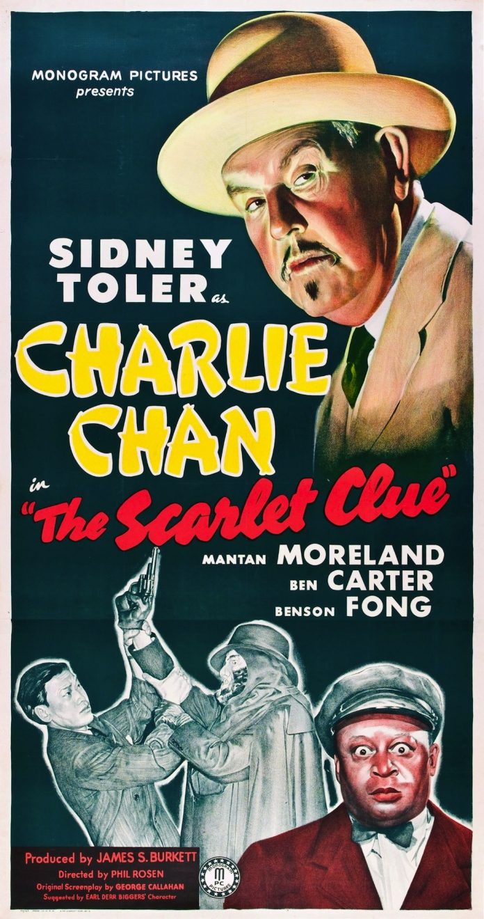 The Scarlet Clue Charlie Chan movie poster