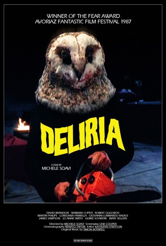 Stage Fright Deliria horror movie poster