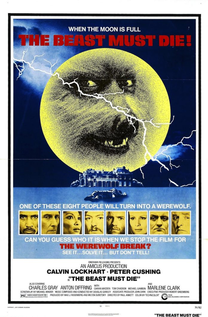 The Beast Must Die horror movie poster