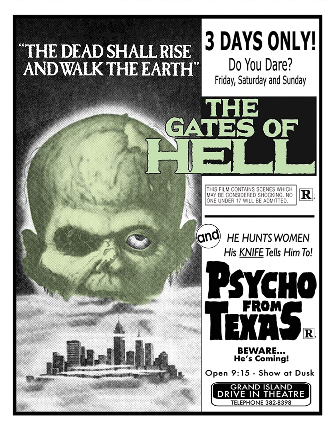 Drive-in Double Feature: Gates of Hell + Psycho From Texas