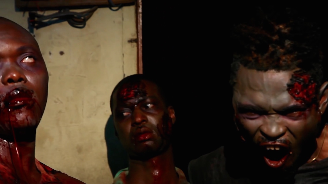A scene from the zombie movie Ojuju