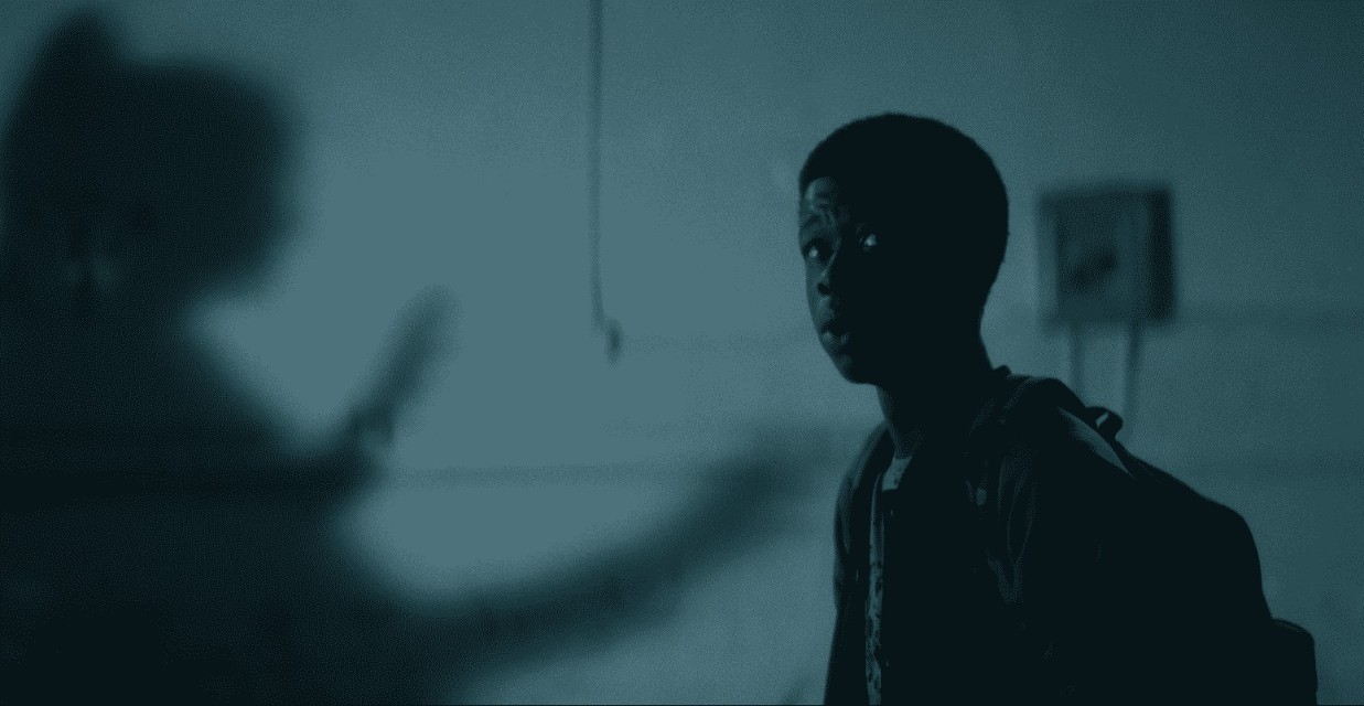 A scene from the horror move Vampires vs the Bronx